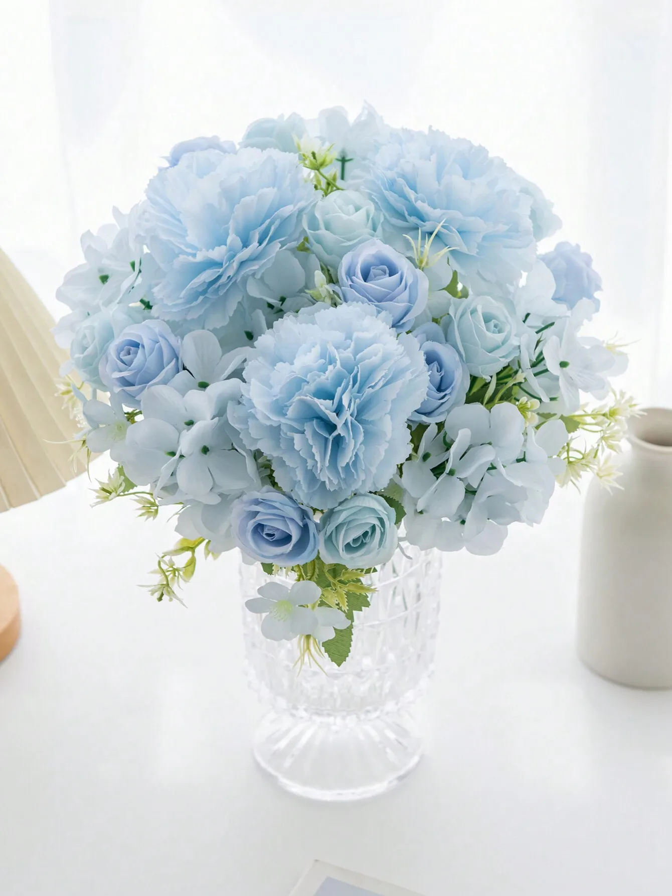 1 Bouquet Artificial Roses with Silk Balls – Wedding & Home Decor, Holiday Birthday Gift DIY - Image 13