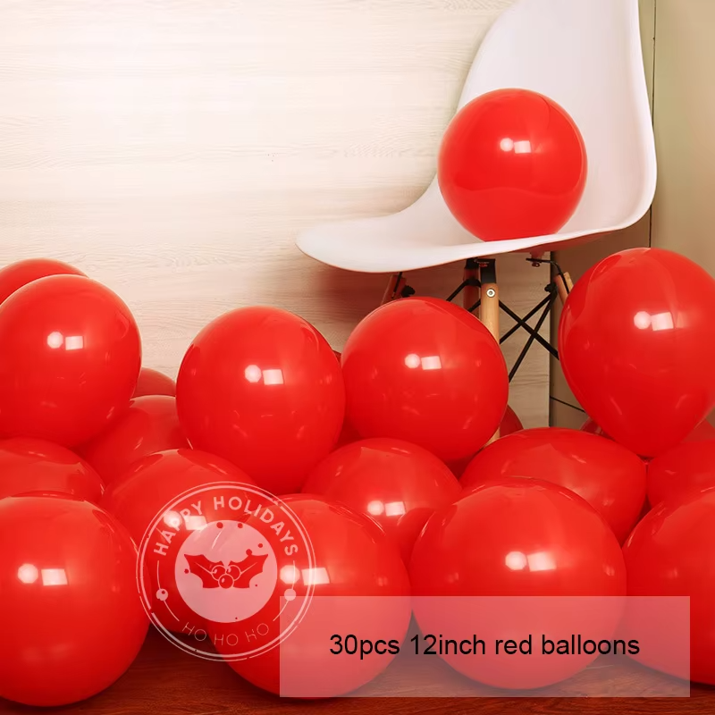 30Pcs Christmas Confetti Balloons Red Green Gold Xmas Party Decor - Image 3