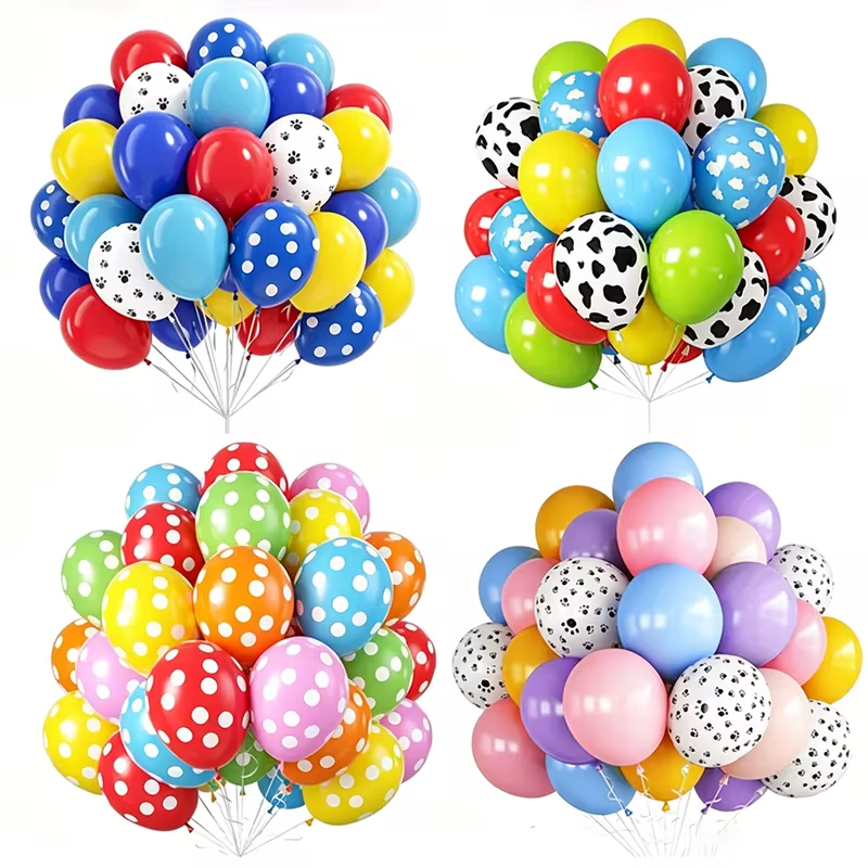 12 Inch Cow Pattern Helium Balloons 40Pcs Farm Party Decor