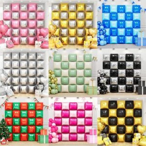 50Pcs Double‑Sided Square Foil Balloon Wall