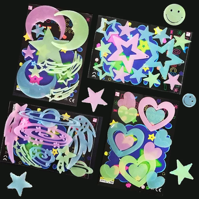 Glow in the Dark Star Wall Stickers – Colorful Reusable Wall Decals for Kids Bedroom & Nursery - Image 2