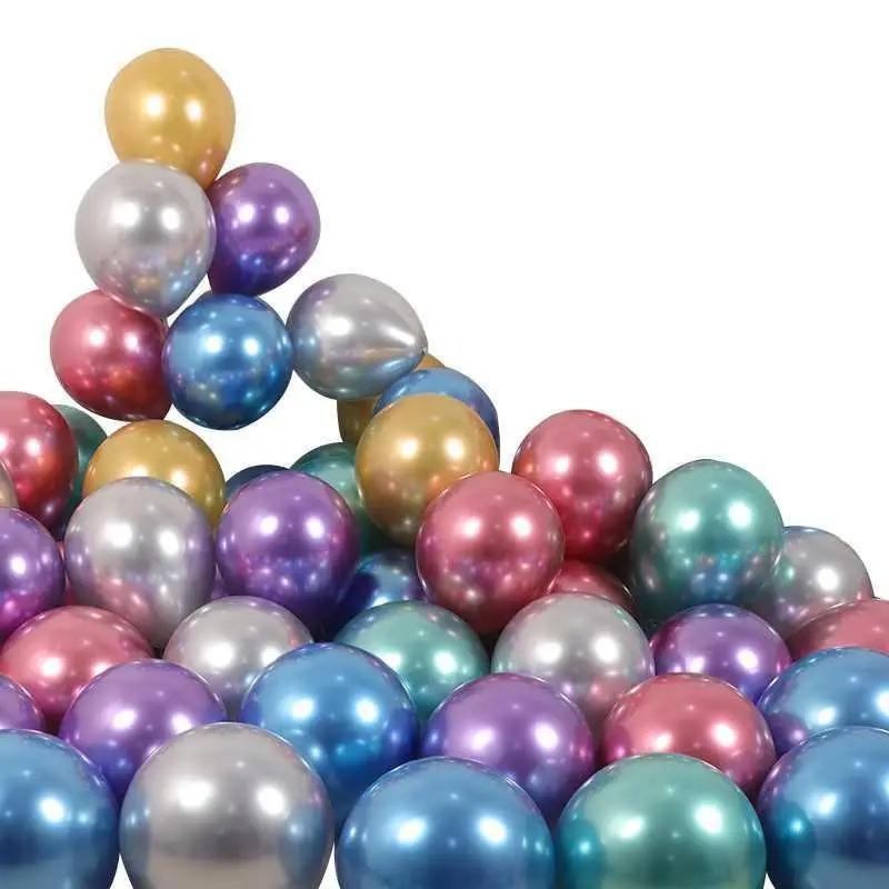 50Pcs 10 Inch Mixed‑Color Metallic Latex Balloons Set for Bachelorette Wedding Party - Image 6
