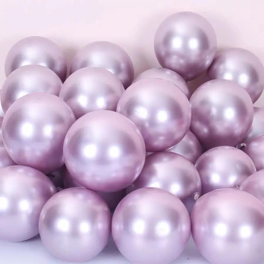 50Pcs 10 Inch Mixed‑Color Metallic Latex Balloons Set for Bachelorette Wedding Party - Image 2