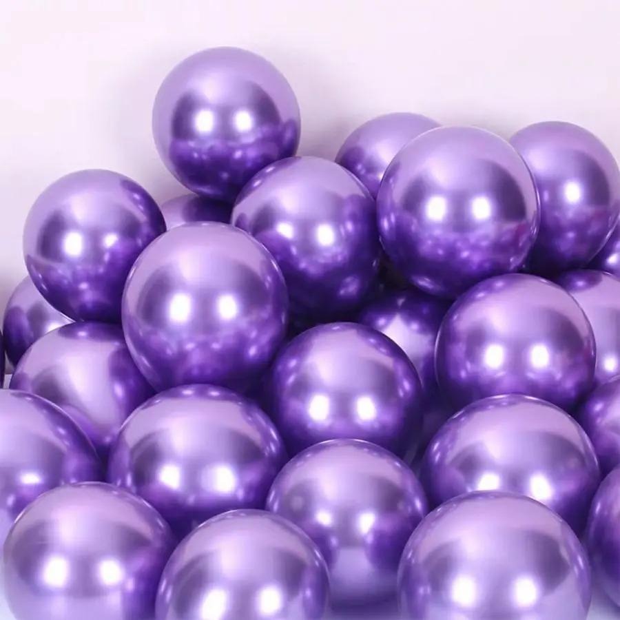 50Pcs 10 Inch Mixed‑Color Metallic Latex Balloons Set for Bachelorette Wedding Party - Image 14
