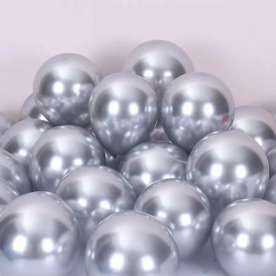 50Pcs 10 Inch Mixed‑Color Metallic Latex Balloons Set for Bachelorette Wedding Party - Image 9