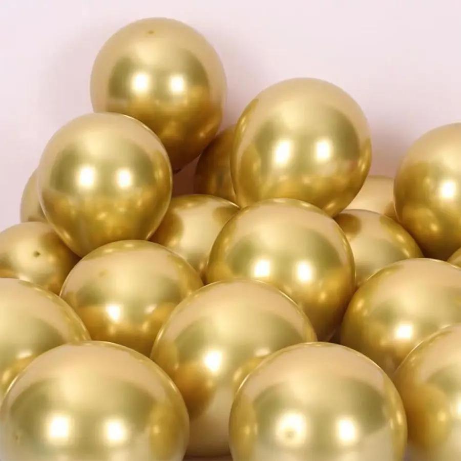 50Pcs 10 Inch Mixed‑Color Metallic Latex Balloons Set for Bachelorette Wedding Party - Image 8
