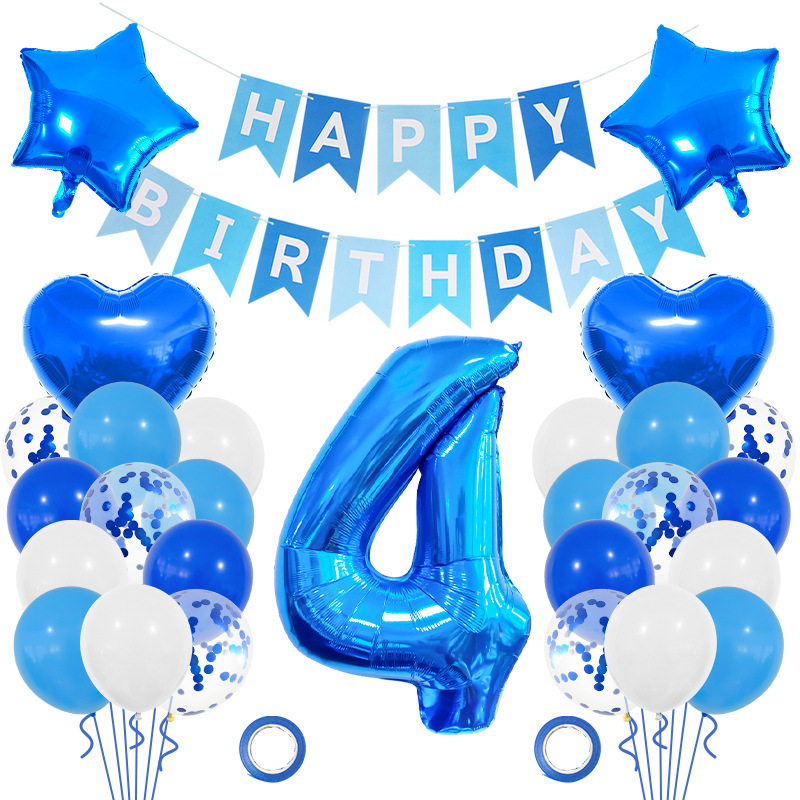 Blue Number Birthday Balloon Set for Boys Birthday Party Decorations - Image 7