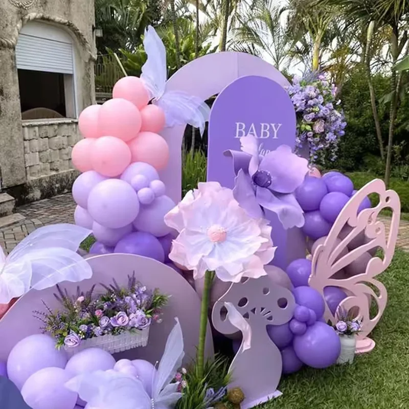 Pink & Purple Metallic Latex Balloons 50Pcs, Girls Birthday Wedding Party Decor - Image 3