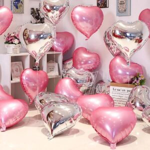 50Pcs 10 Inch Romantic Love Balloons Decor Set for Valentine Proposal Wedding